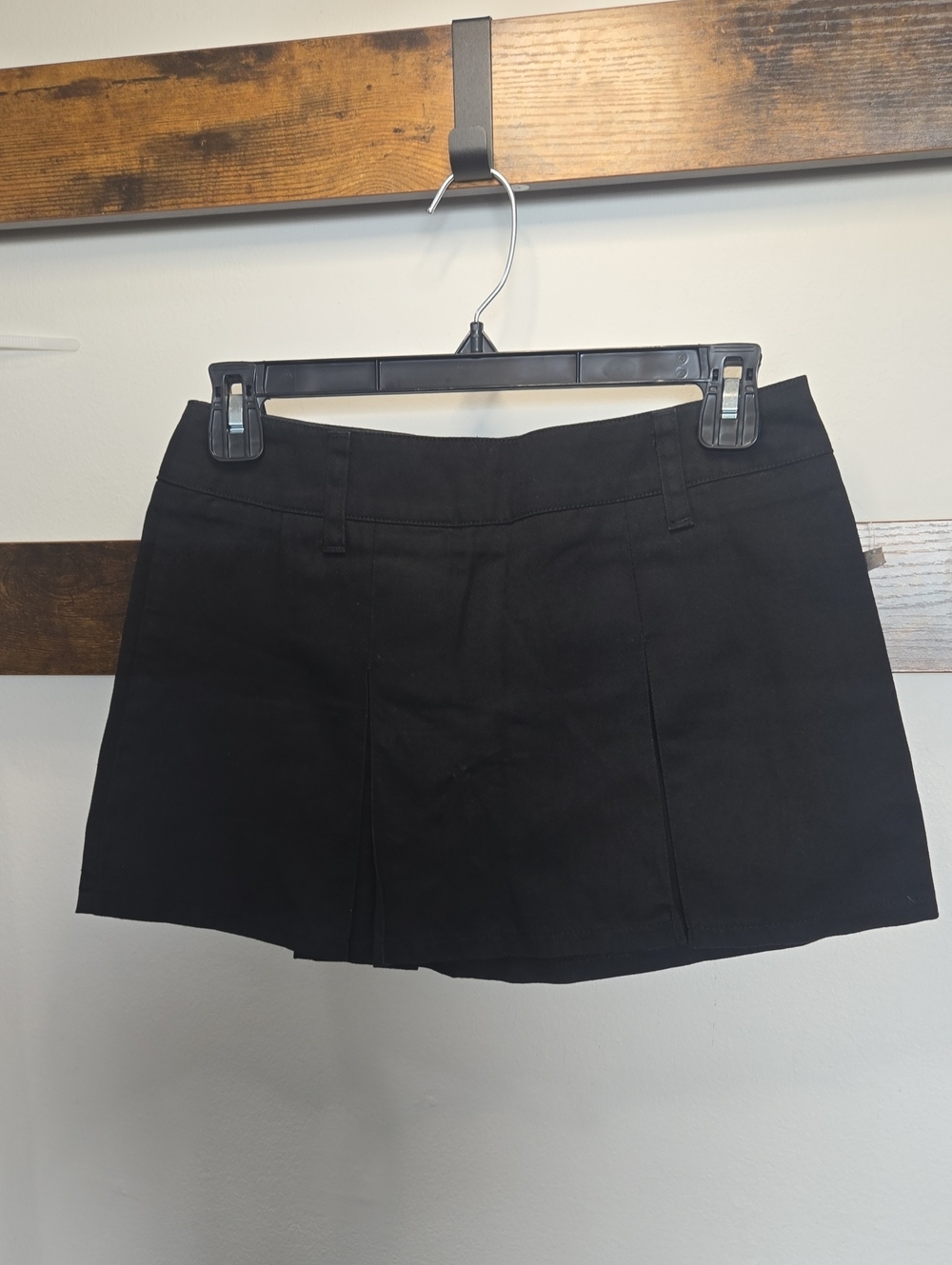 Dickies OG Y2K Skater Pleated Black Skirt with Red Logo Tag Womens XS-S Size 3